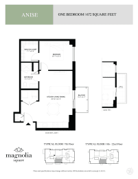 a floor plan of a unit with a bedroom and a bathroom